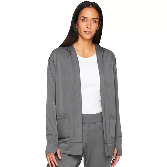 NWT Women's Gaiam Hudson Hooded Open-Front Wrap - Picture 1 of 11